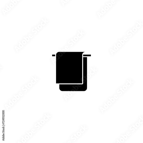 Hanging towel icon isolated on white background