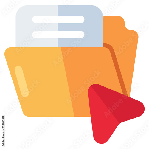 A unique design icon of folder select 