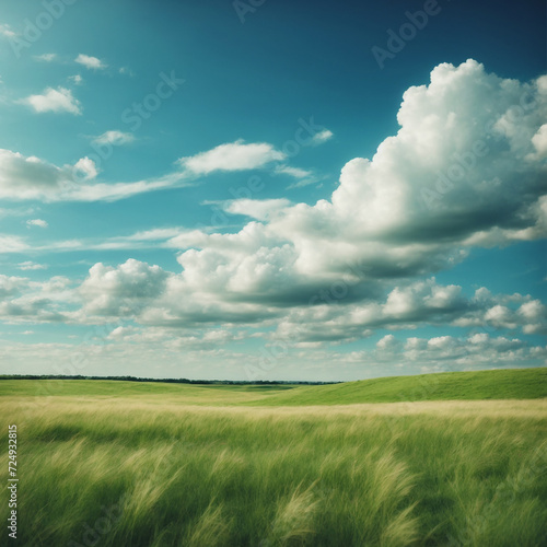 green field and sky