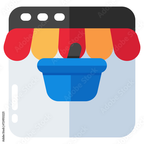 Modern design icon of online shopping