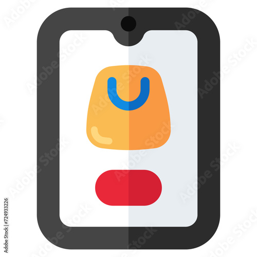 Modern design icon of online shopping