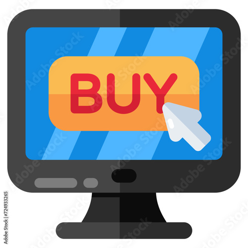 Modern design icon of online shopping