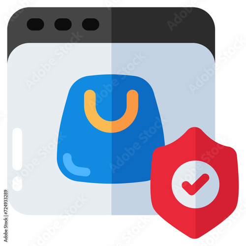 Modern design icon of online shopping