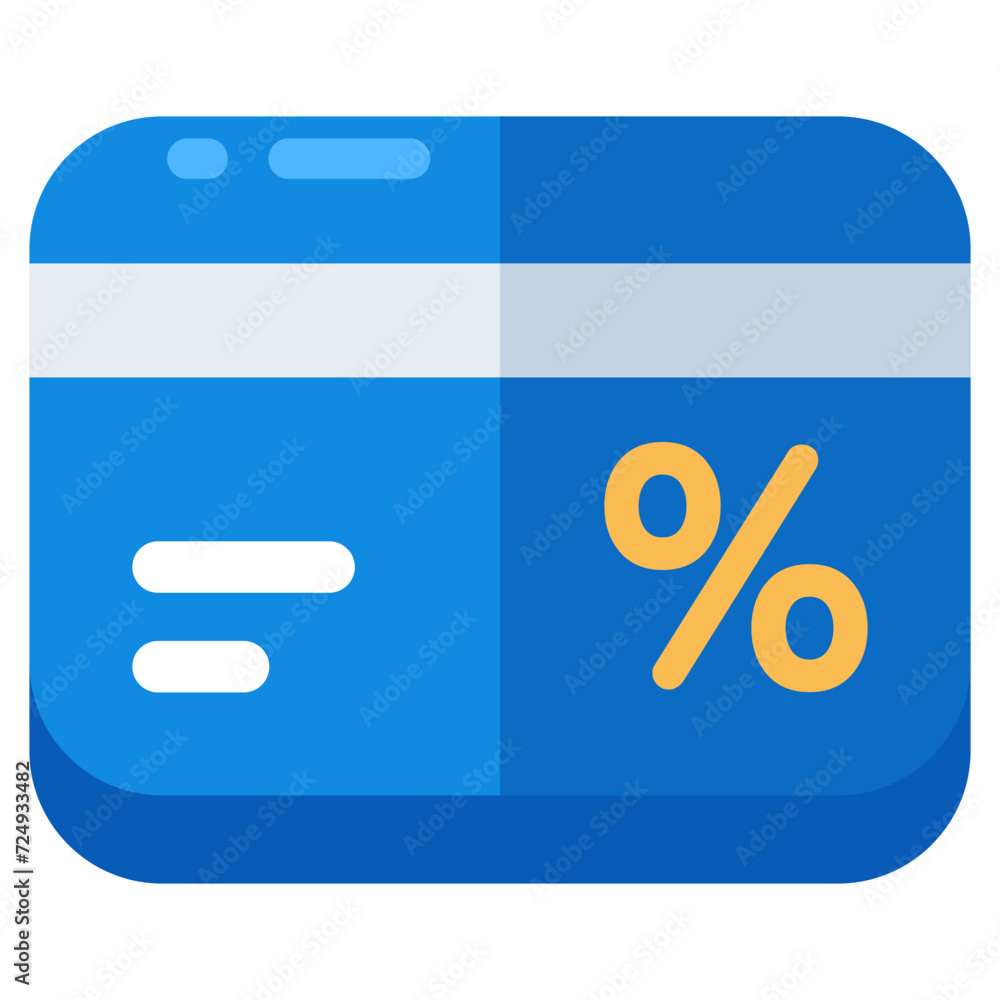 A unique design icon of discount card A unique design icon of discount card