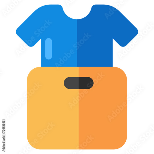 An icon design of shirt parcel 