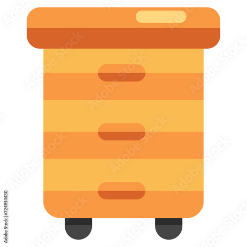 An icon design of chest of drawers 