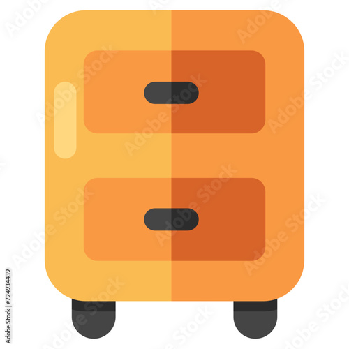 An icon design of chest of drawers 