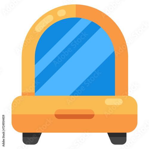 An flat design icon of vanity mirror 