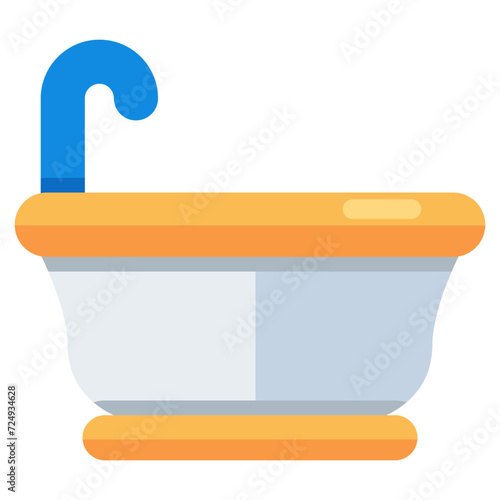 Modern design icon of washbasin