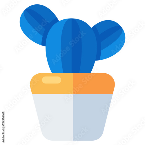 A colored design icon of prickly pear 