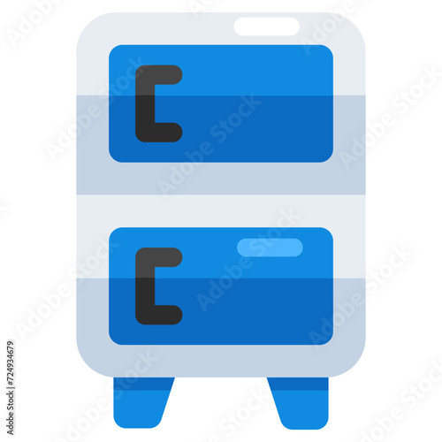 Vector design of refrigerator, flat icon
