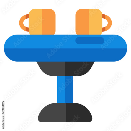 Editable design icon of coffee table