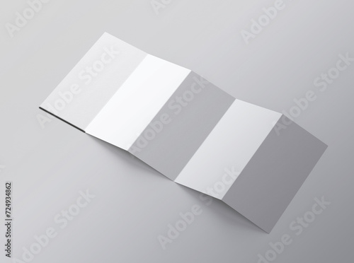 Obraz na płótnie White Blank A4 Size five fold brochure mockup flyer mockup