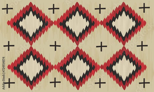 Navajo tribal vector seamless pattern. Native American ornament. Ethnic South Western decor style. Boho geometric ornament. blanket, rug. Woven carpet