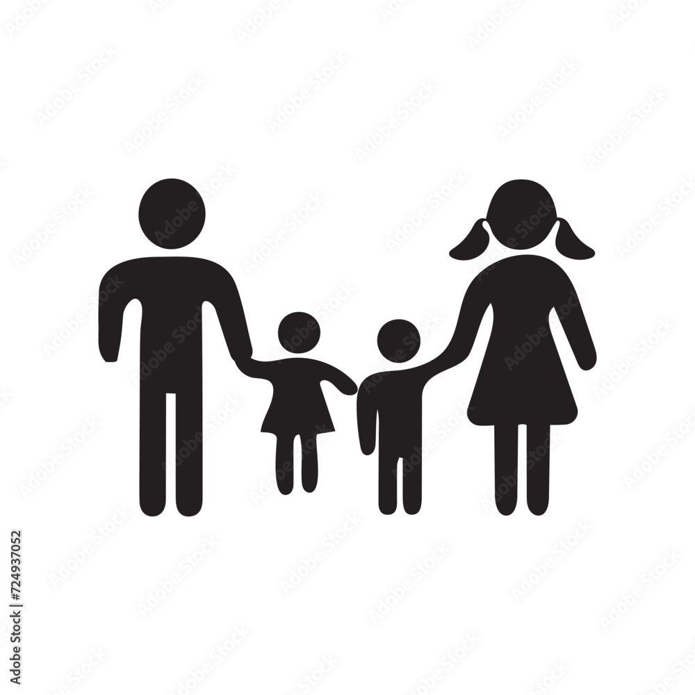 vector illustration of a family icon