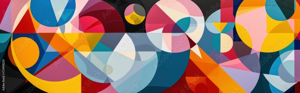 Obraz premium Geometric Patterns Infused with Vibrant Colors