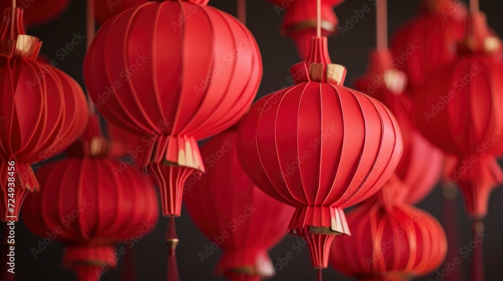 Fototapeta premium Medium carmine colour Lanterns