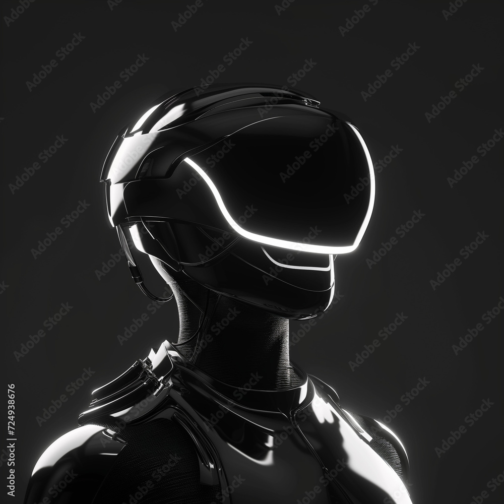 Naklejka premium AI generated concept of future vr glasses