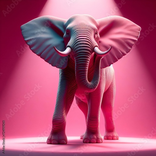 elepant isolated in pink background