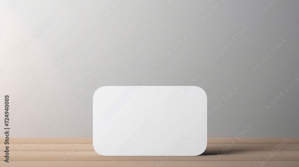 Blank white business card on wooden table. Blank white business card on wooden table.