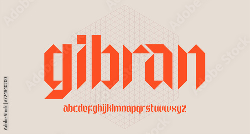 GIBRAN FONT VECTOR DISPLAY LOWERCASE GOTHIC ELEGANCE EDITABLE