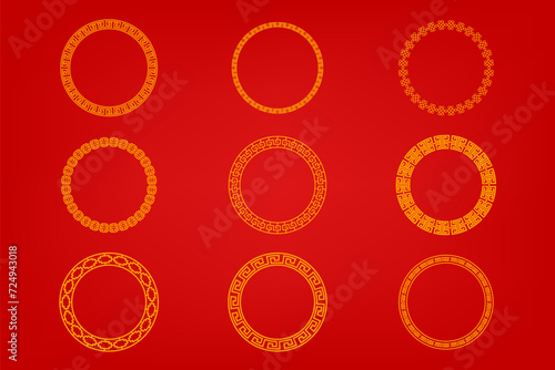 Chinese Oriental Border Ornament East asian decorative art