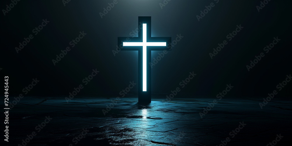 Glowing cross in the dark Glowing cross in the dark