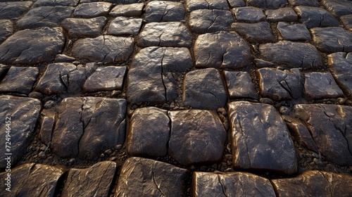 Old cobblestone street texture