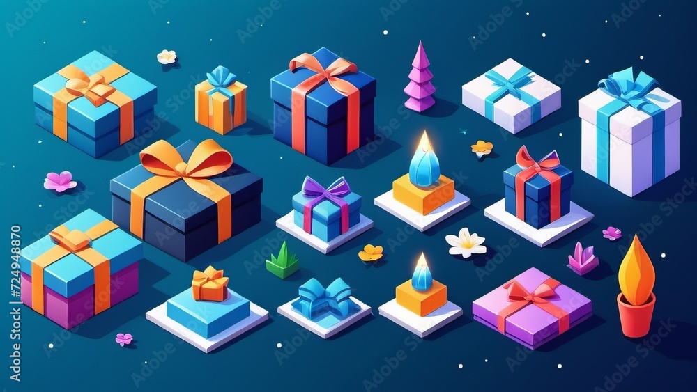 christmas boxes ai generated