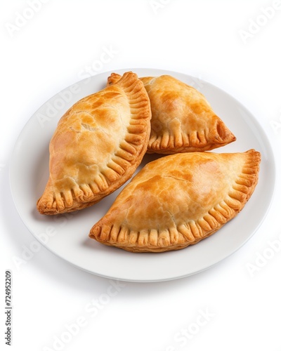 delicious cornish pasty on isolated white, perfect for your design projects. generative AI photo