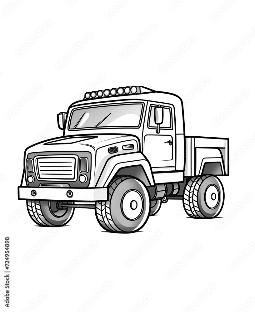 Land Rover Defender Coloring Page, Colouring Design, Ai Generative