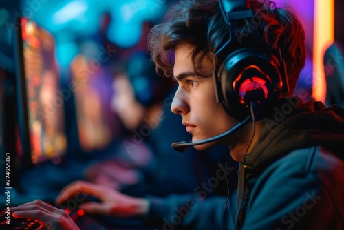 Male model training as a professional e-sports gamer