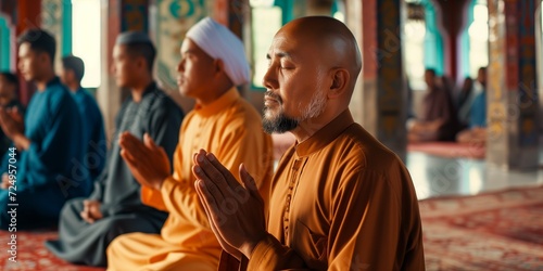 Islam Christianity and Buddhism praying together