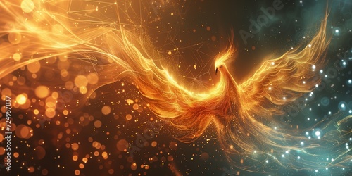 Phoenix Mythical Bird Rising From The Ashes