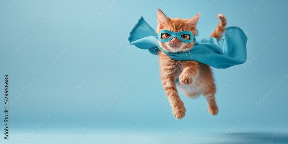 Fototapeta premium superhero cat concept