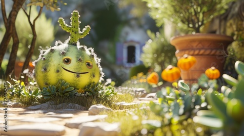 Plant with a smile lives happily in a dry, friendly garden. Plants with cute faces make a dry garden feel alive.