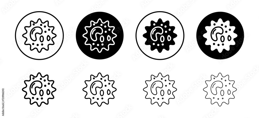 White blood cell vector icon set collection. White blood cell Outline flat Icon. White blood cell vector icon set collection. White blood cell Outline flat Icon.