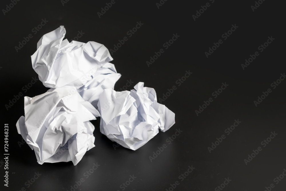 White paper crumpled against a black background The idea doesn't make sense, it doesn't work, and it doesn't work well.