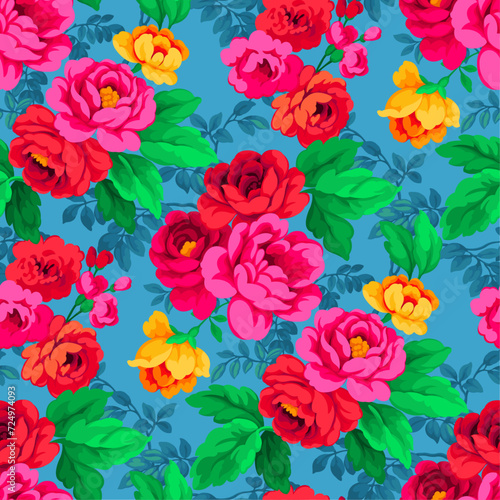 seamless background with flowers