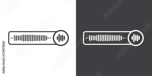Trendy Voicenotes icon vector illustration, Voice notes icon in line style, Button message bubbles. chatroom. Record message for phone correspondence. Social media icon vector illustration. 