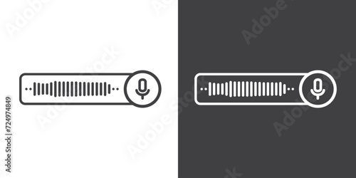 Voice record icon vector illustration in line style, Voice notes icon, Button message bubbles. chatroom. Record message for phone correspondence. Social media icon vector illustration. 