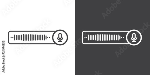 Voicenotes icon vector illustration, Voice notes icon in line style, Button message bubbles. chatroom. Record message for phone correspondence. Social media icon vector illustration. 