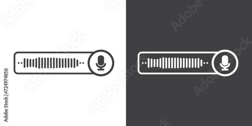 Simple Voice record icon vector illustration, Voice notes icon in line style, Button message bubbles. chatroom. Record message for phone correspondence. Social media icon vector illustration. 