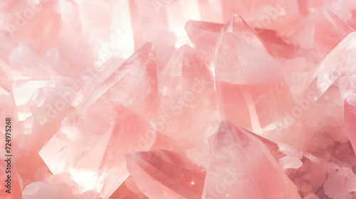 rose quartz crystals closeup photography photo