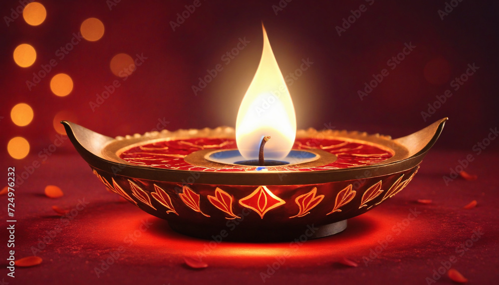 Gorgeous flickering candlelight with red sparkling lights Gorgeous flickering candlelight with red sparkling lights