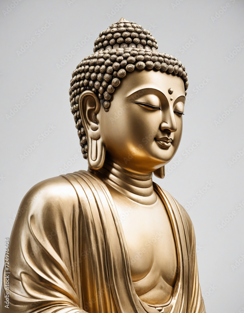 Buddhist deity sculpture standing alone
