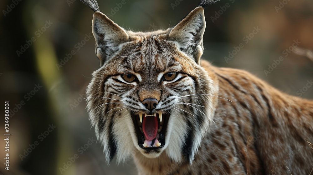 A lynx, fear of animals A lynx, fear of animals