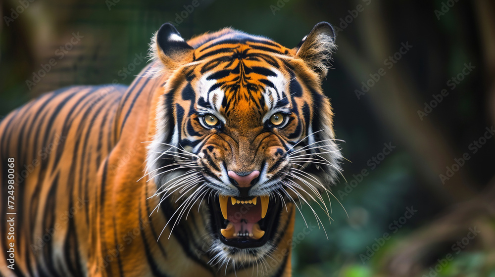 Fototapeta premium A tiger, fear of animals