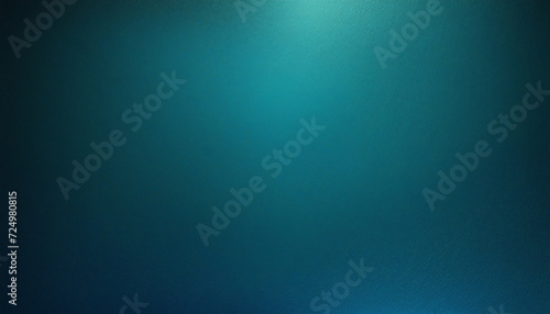 Twilight Blue Teal Gradient Abstract Background with Bright Shining Light and Empty Space  Grungy Texture