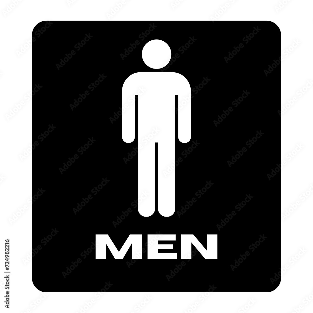 Toilet sign, Men sign, Restroom sign On black Background, PNG Toilet sign, Men sign, Restroom sign On black Background, PNG